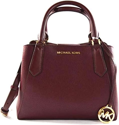 michael kors kimberly merlot|Michael Kors Kimberly Leather Small Satchel Handbag .